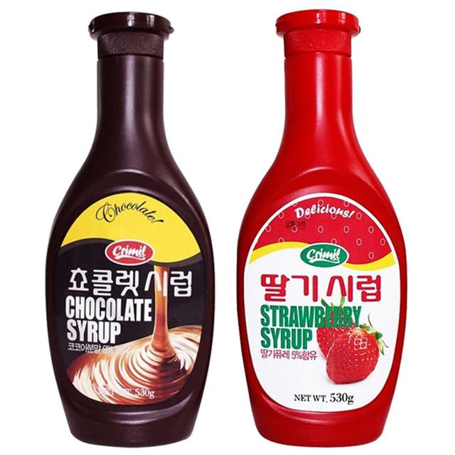 서강 초코시럽 530g+딸기시럽 530g 각1개