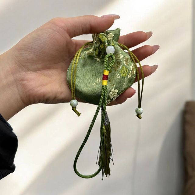 미니 복주머니 그린