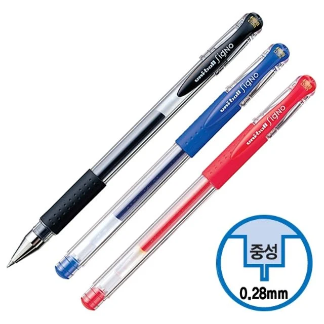혜명몰 미쯔비시)유니볼 시그노 겔펜(UM-151/0.28mm/청) 1.0볼펜 볼펜판촉물 일본볼펜 UNI볼펜 유성펜