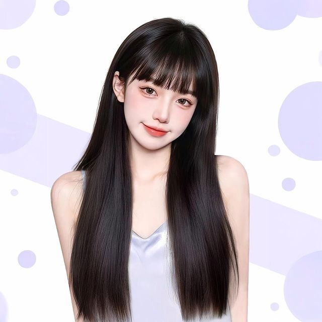 원터치 시스루뱅 사이드뱅 긴생머리가발 청순