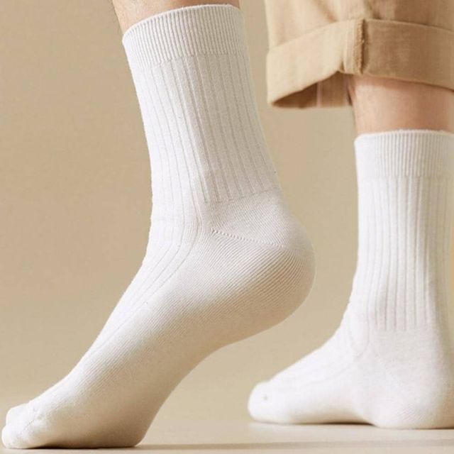 남성 골지 중목 양말 화이트 사무용품 남성양말 생활용품 선물 가정필수