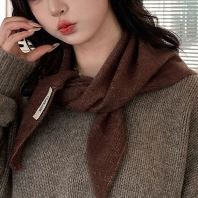 여성 부드러운 니트 숏머플러 1P 캐주얼 패션 겨울 목도리 보온 소품