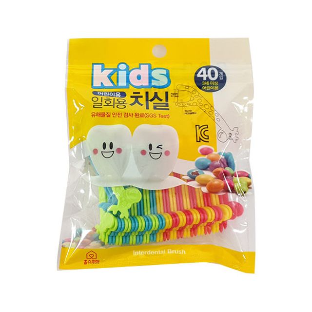 40개입 일회용 어린이치실 기린