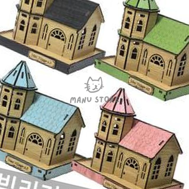 diy나무조립 집만들기 미니빌리지-A3 하우스