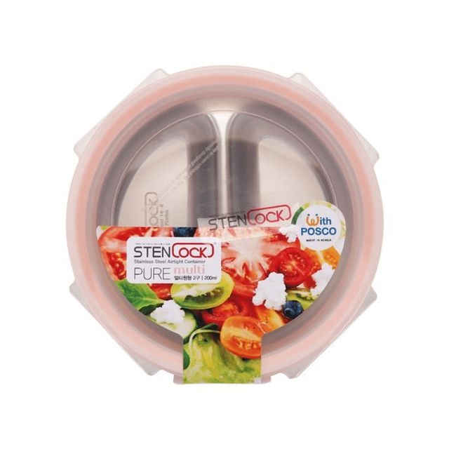 밀폐용기 200ml 1호 도시락통 퓨어 국통 원형 찬기 멀티 냉동밥용기