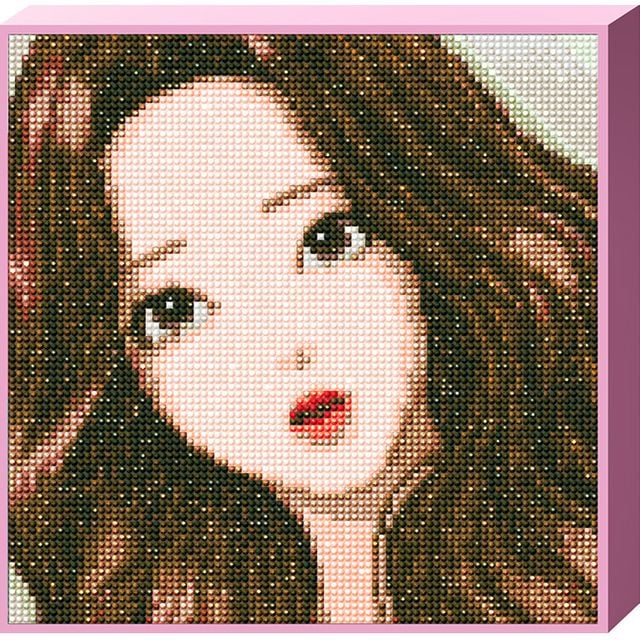 여신강림 주경 (캔버스) 보석십자수 25x25