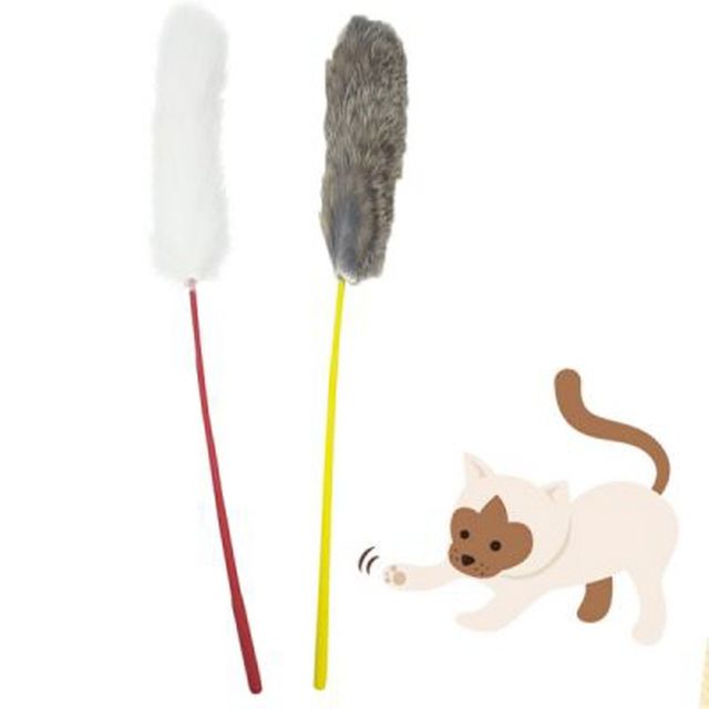 고양이 부드러운 털 오뎅꼬치 장난감 2P 1개 35CM
