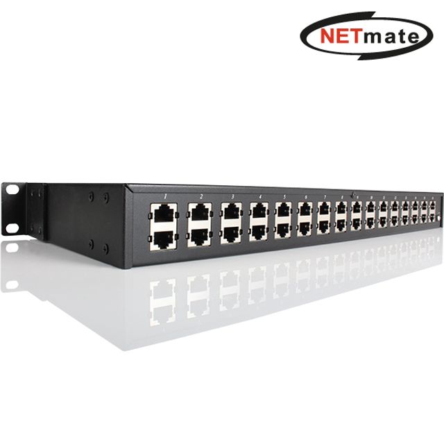 Netmate) 네트워크 RJ45 랜포트 16포트 서지보호기 1U