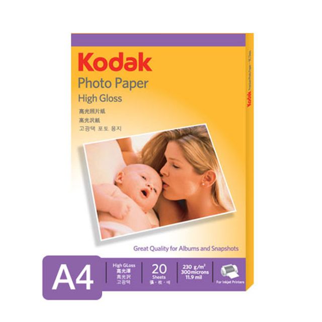혜명몰 코닥)광택포토용지(5740-322/구4027-310/A4/230g/20매) 잉크젯포토용지 사진인화용지 A4포토용지 인