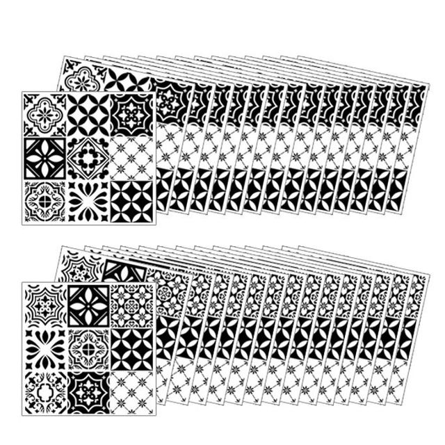 스티커 모던TILE30PCS 유러피언블랙 GS-30703