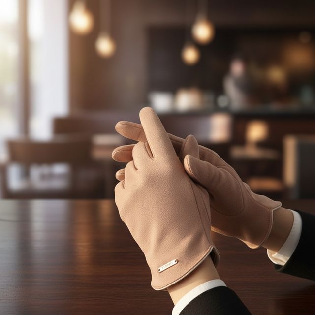 터치글로브 터치글러브 시크모어 스웨이드 핑거홀 장갑 로지 브라운 남성용