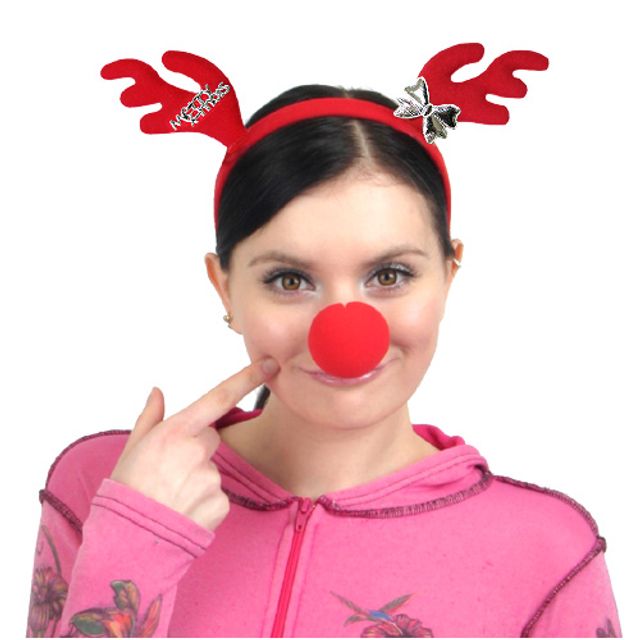 MERRY X-MAS 머리띠 실버