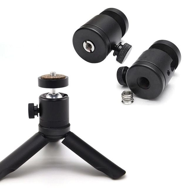 DSLR 카메라 1/4 3/8 나사 홀 볼헤드 마운트 거치대 삼각대 헤드