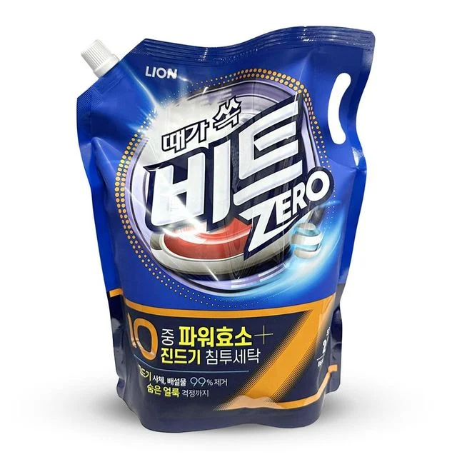 LION 때가 쏙 비트 진드기 침투 세탁 세제 드럼용 리필 2L