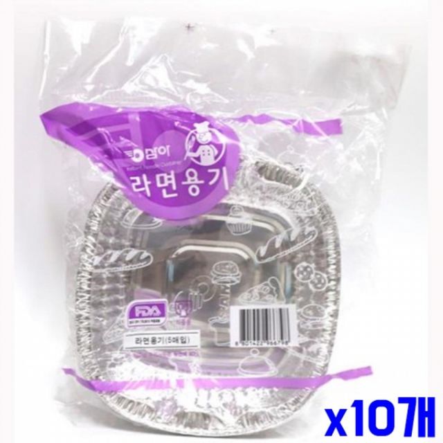 WL 직화 가스렌지 오븐 가능한 일회용 라면용기 5p X10개