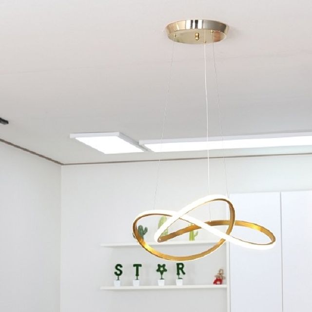LED 팬던트 조명 플라워 50W 골드 전구색 3.0K