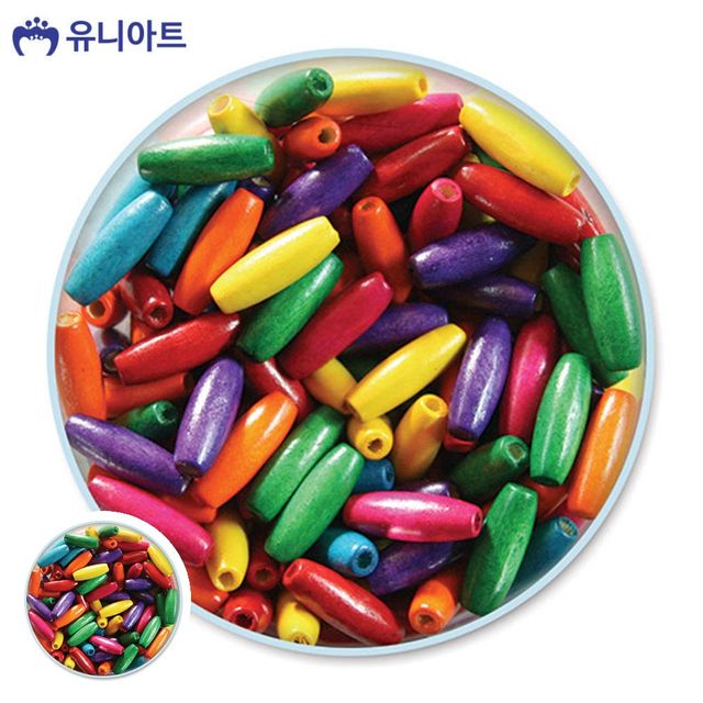 팔찌구슬 우드비즈 모양비즈 3번 나무비즈 타원 대