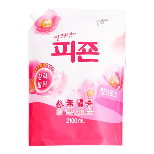 피죤 섬유유연제 2100ml 리필 핑크로즈