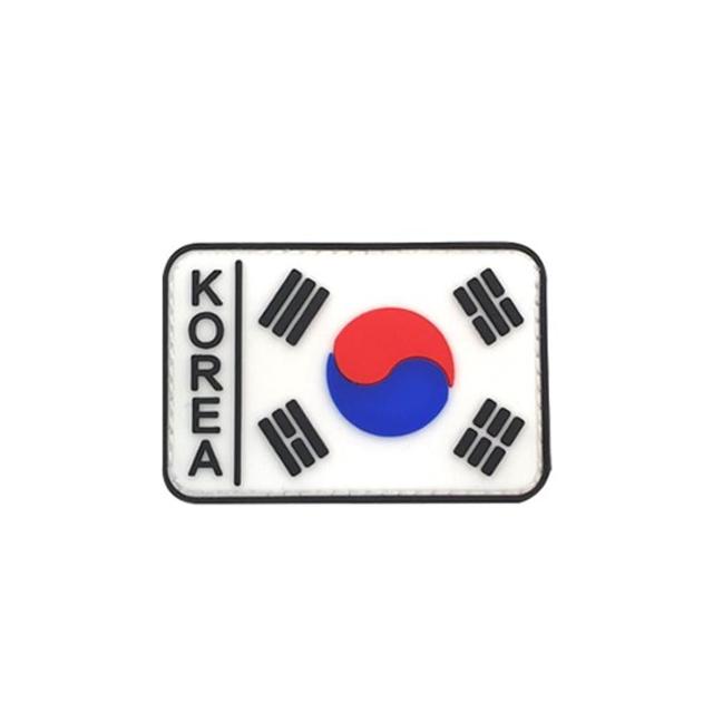 태극기 고무패치 가방소품 조끼 배낭 단체복부착 방수