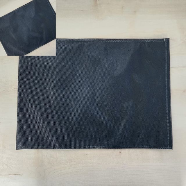 부직포 더스트백 블랙 28x37cm 의류 주머니 파우치 의류보관 검정