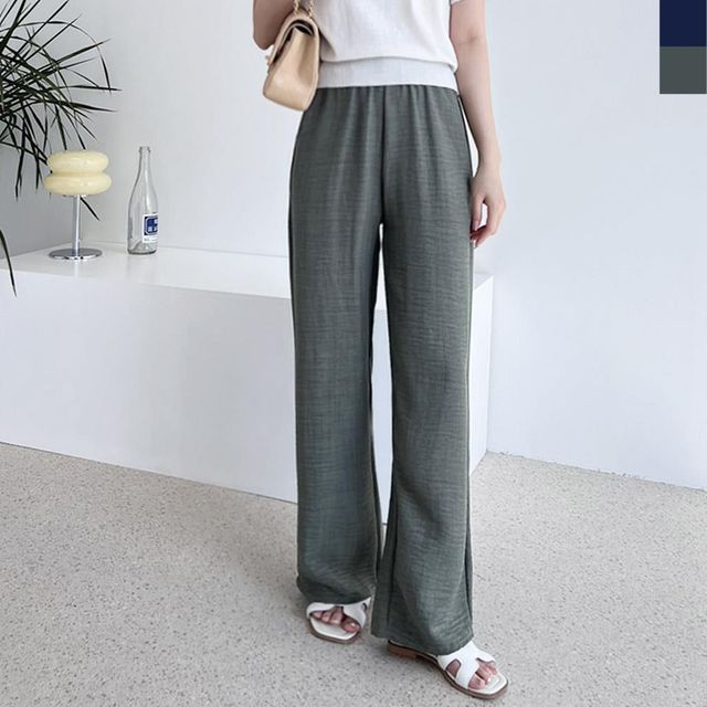 세미 여자바지 캐쥬얼 배기 일자 루즈핏 배기팬츠 면