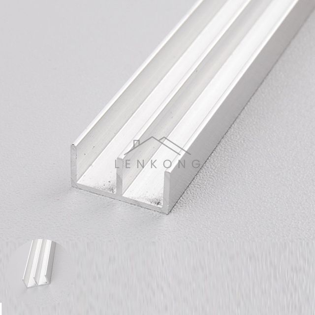 슬라이더레일 주방유리장식장 유리 진열장레일 쌍홈 8mm