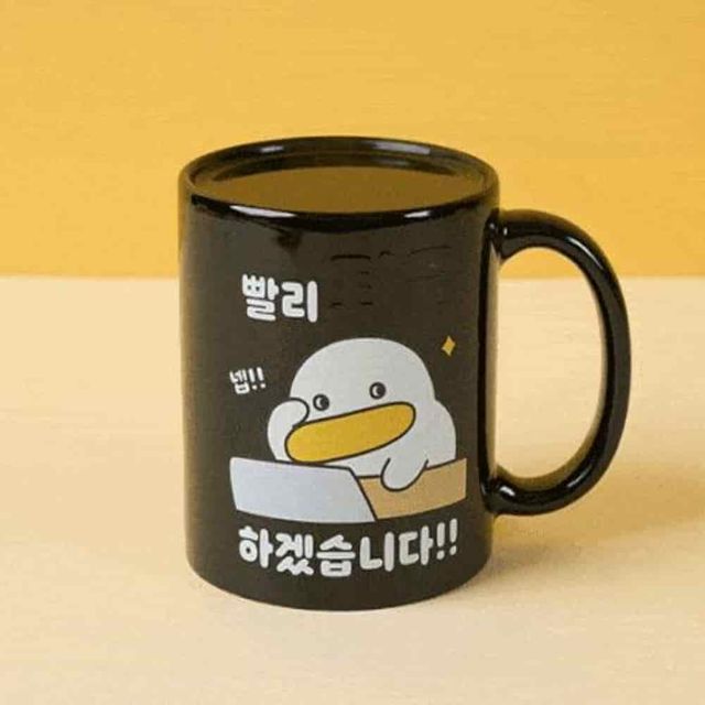곽철이 변온머그 손잡이컵 사무실머그컵 도자기머그잔 매직머그컵