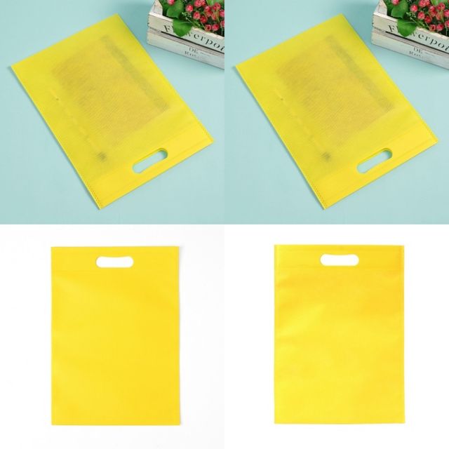 부직포 가방 10p세트 35x45cm 옐로우 부직포백 마트가방