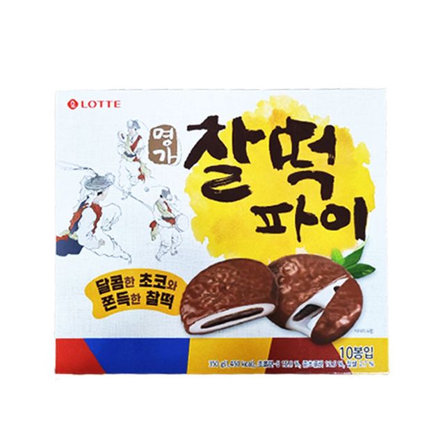 롯데 명가 찰떡파이 350g 1개 아이 사무실 간식 과자