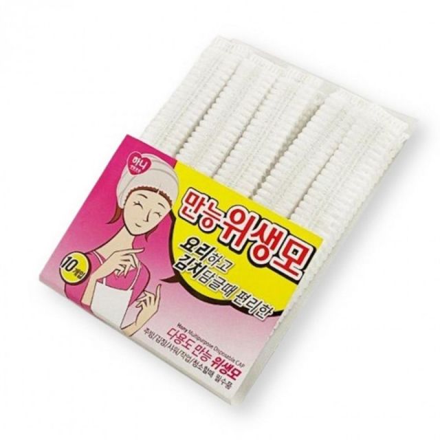 위생모 10매 부직포 조리모자 주방 헤어캡 김장용
