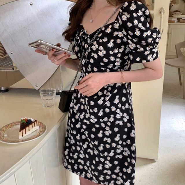 오프 숄더 미니 블랙 원피스 클럽 여름 휴가 패션