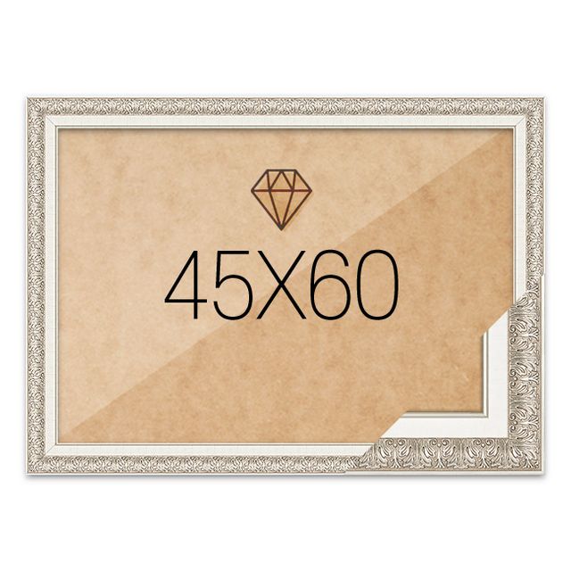 보석십자수액자 45x60 고급형 매트실버