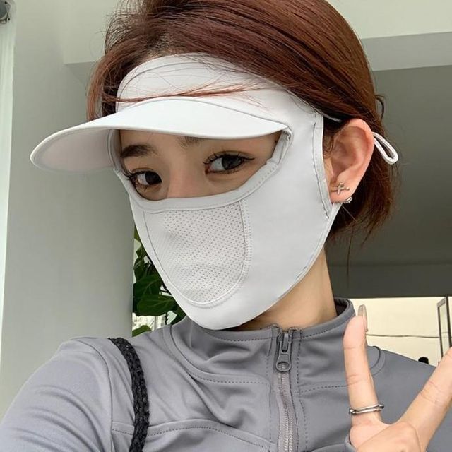 마스크 썬캡 모자 햇빛가리개 복면 골프 여름용 얼굴