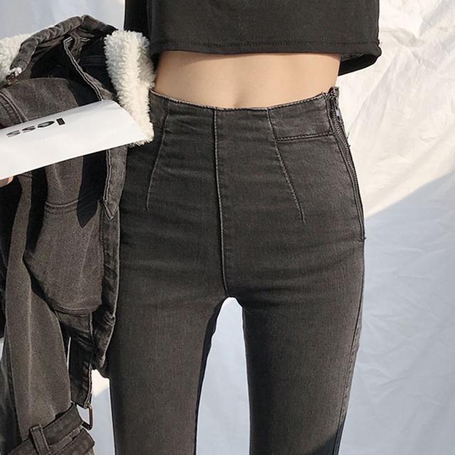 G125926_옆지퍼 허리스판 팬츠 스키니진 청바지