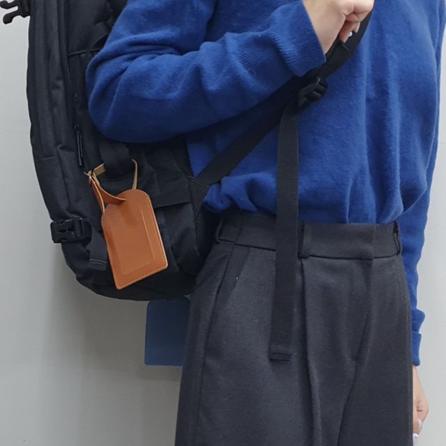 골프백 캐리어 커버형 네임택 브라운