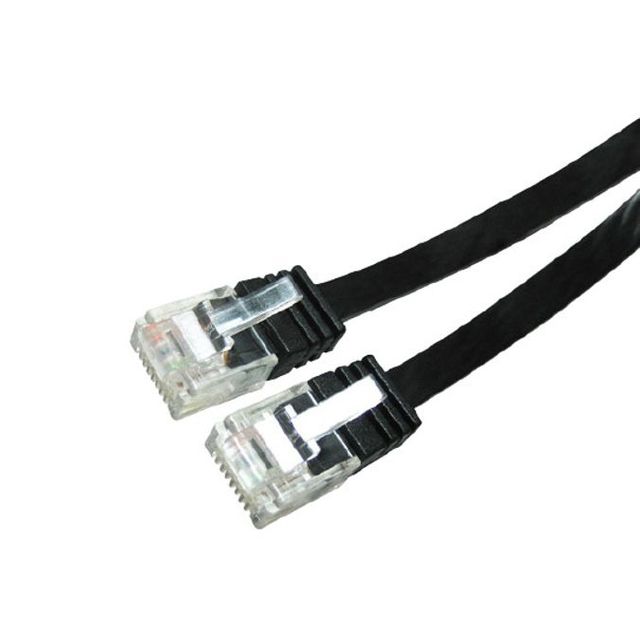 CAT.6 UTP 평면 랜 케이블 1M 검정