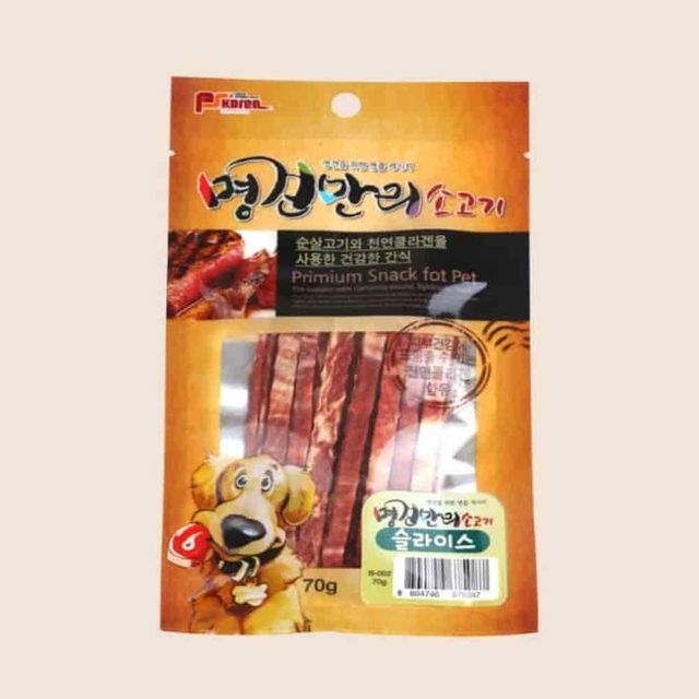 간식 소고기슬라이스 70g 애견고기 진돗개간식 강아지영양간식 반려견간식