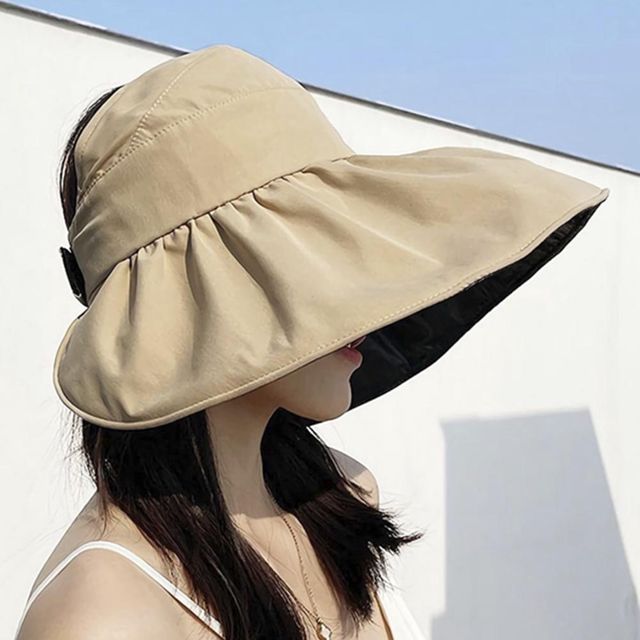 썬캡 여름 암막 와이어 벙거지 UV 차단 여성 썬바이저 햇빛가리개