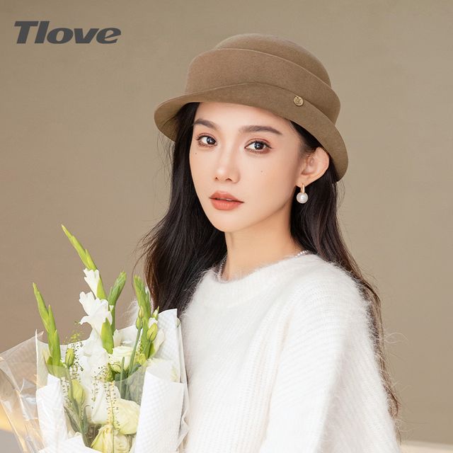 여성 세련된 다용도 모직모자 복고풍 기질 모자