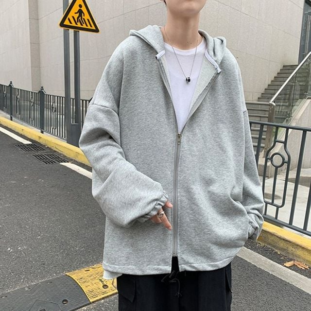남성 후드 오버핏 이지웨어 집업 일상자켓 2컬러