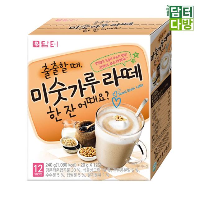 담터 미숫가루라떼 12스틱, 곡물 차 음료