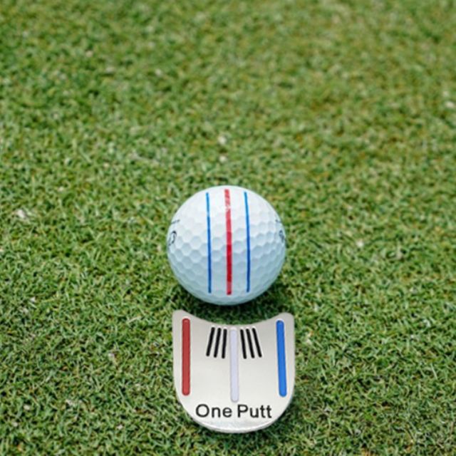 one putt 트리플트랙 골프볼마커 삼선볼마커 골프공마커 모자클립