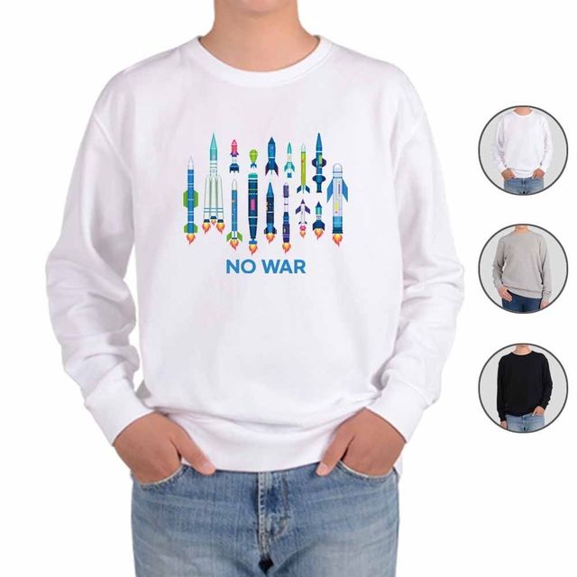 기모맨투맨 WAR 전쟁과 평화 문양 디자인 티셔츠