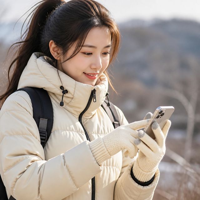 기모 방한장갑 스마트폰 터치 니트장갑 등산 낚시 캠핑용