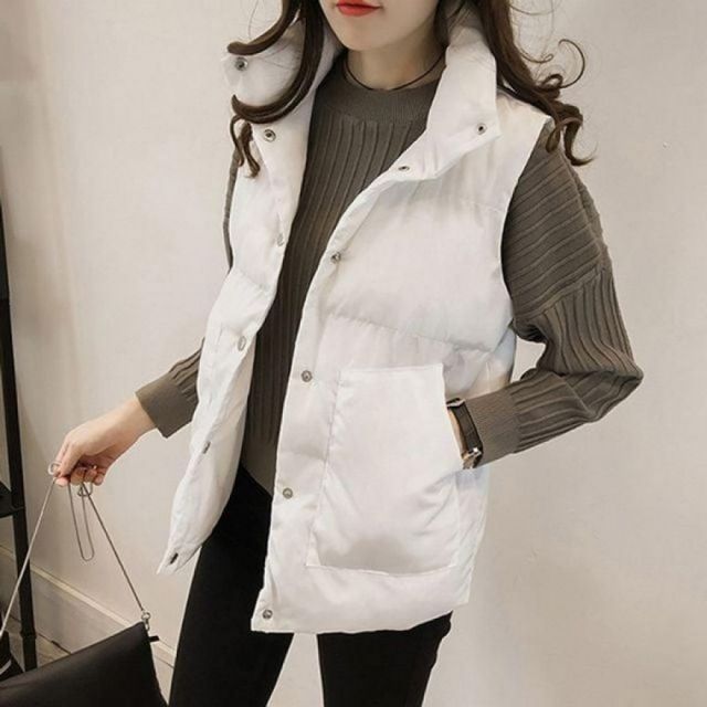 여성 경량 패딩 조끼 겨울 데일리 레이어드룩 주머니 집업 간절기 아우터 점퍼