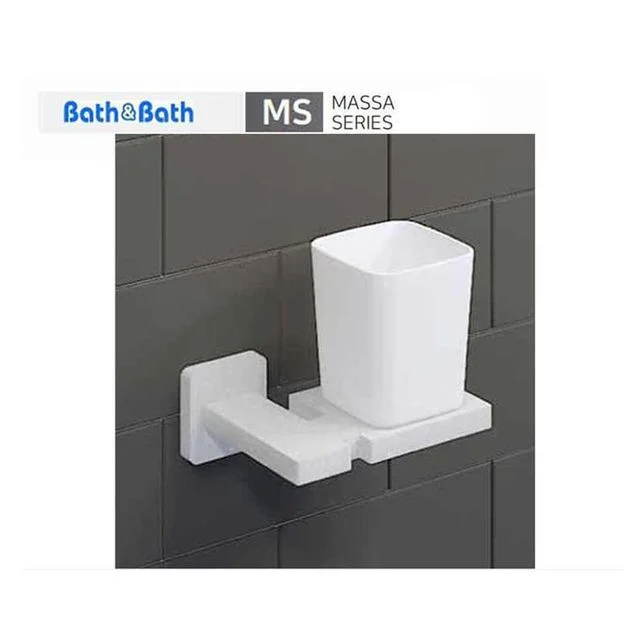 MASSA 마사 인조대리석 컵대 MS-804WP 화이트 펄 욕실선반 미니멀 디자인