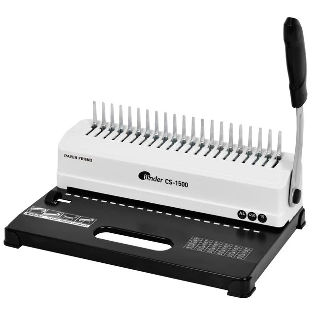 플라스틱링제본기 CS-1500 화이트 - 1회 15매 천공 링제본 사무용