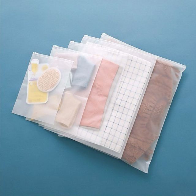 반투명 해외 여행 지퍼백 파우치 캐리어 짐싸기 17x25