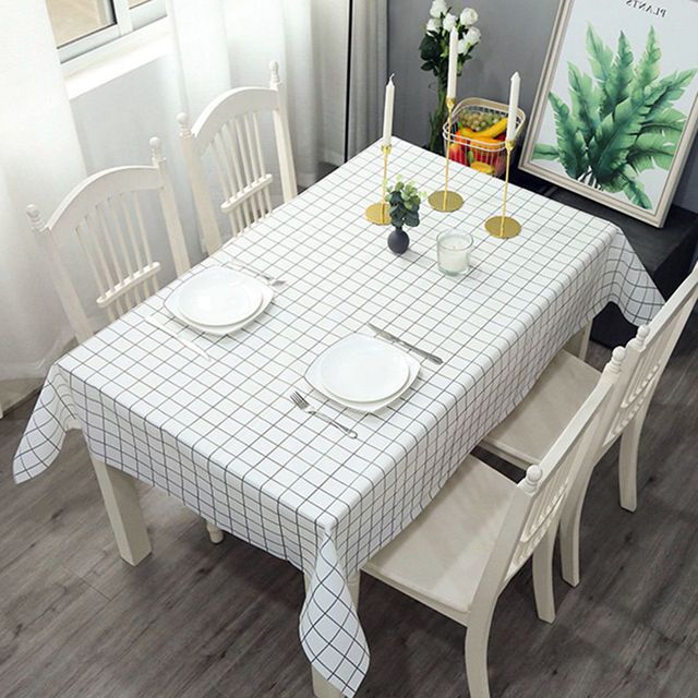 러빙유 격자무늬 식탁보 2p(152x137cm) 테이블커버