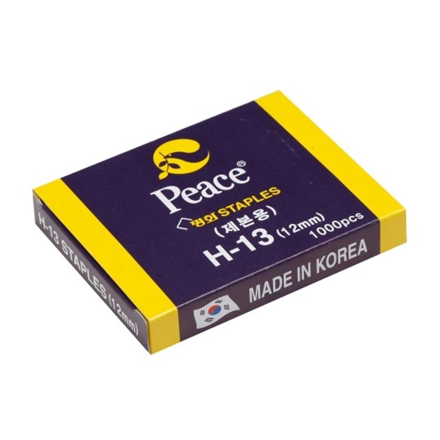 평화 종이스테이플러침 12mm 1000개입 박스